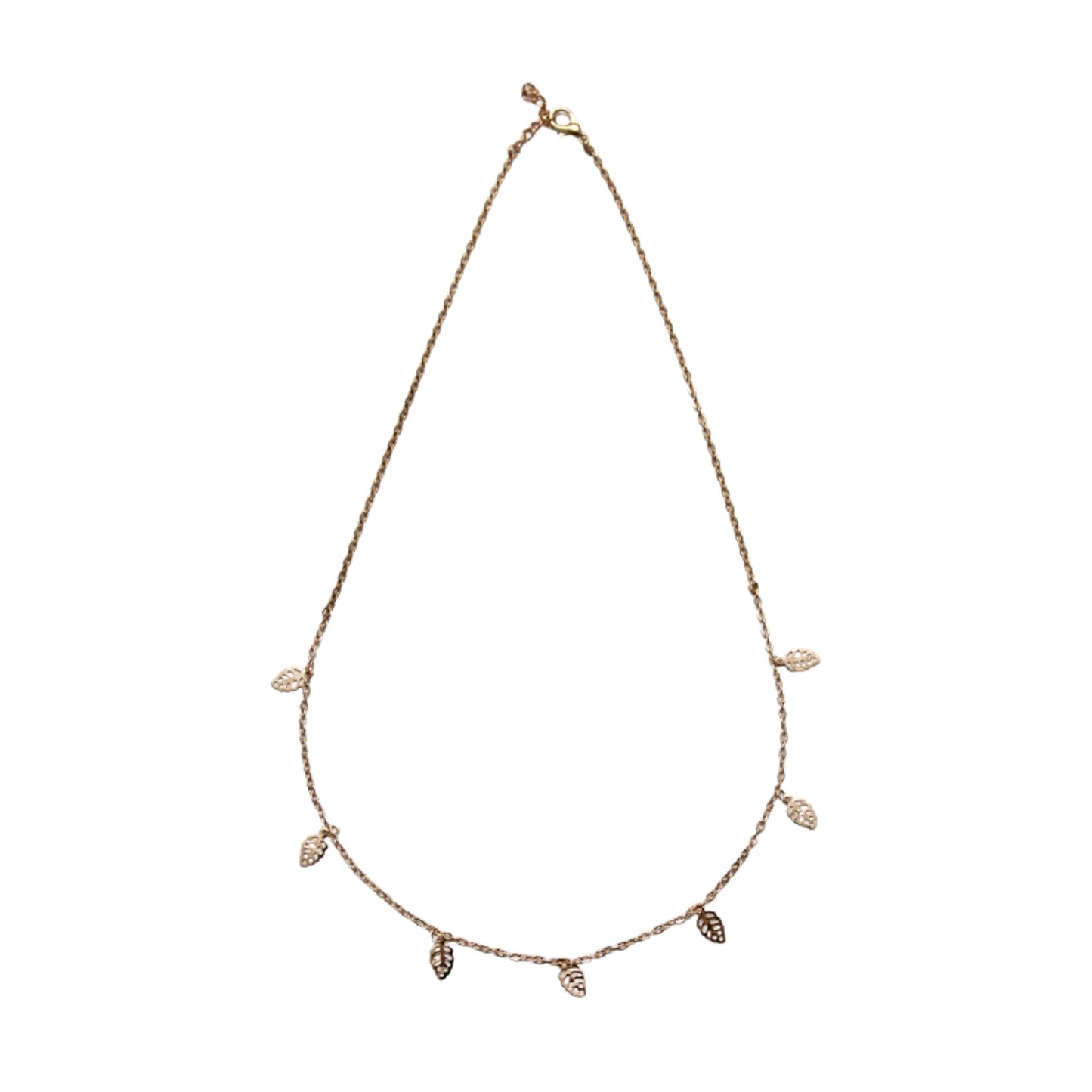 Delicate Gold Leaf Charm Necklace