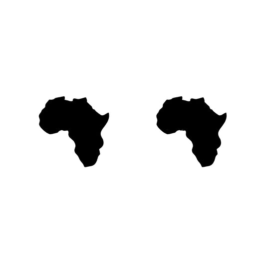 Africa Perspex Stud Earrings - Black
