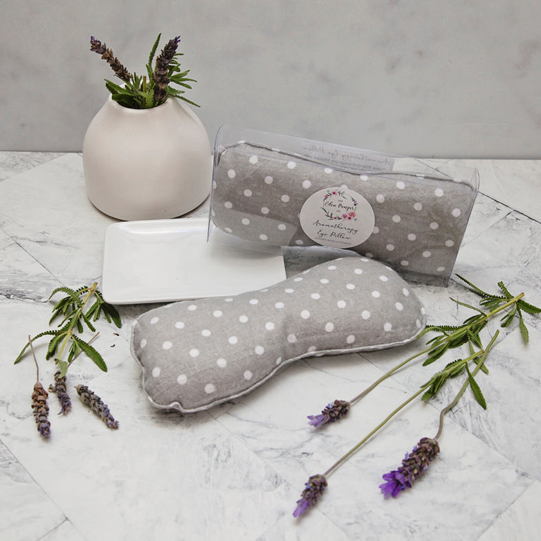 Aromatherapy Eye Pillow - Dotty Grey