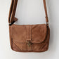 Tan Genuine Leather Sling Handbag