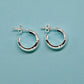 Thick Small Sterling Silver Hoop Earrings