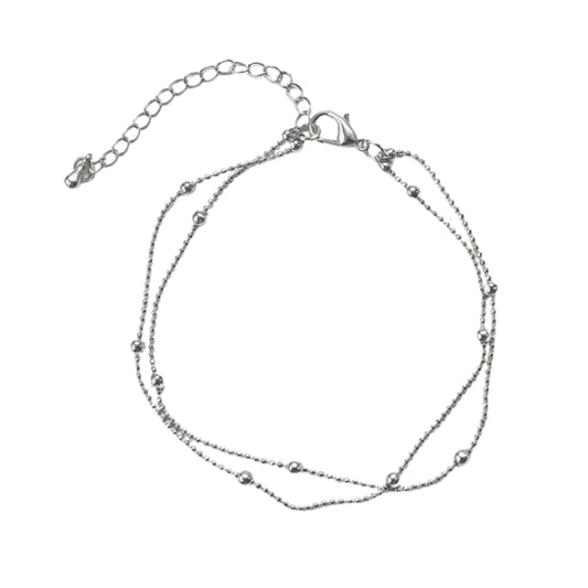 Silver Bauble Anklet