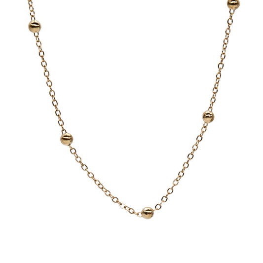 Gold Bauble Necklace - Adjustable Length