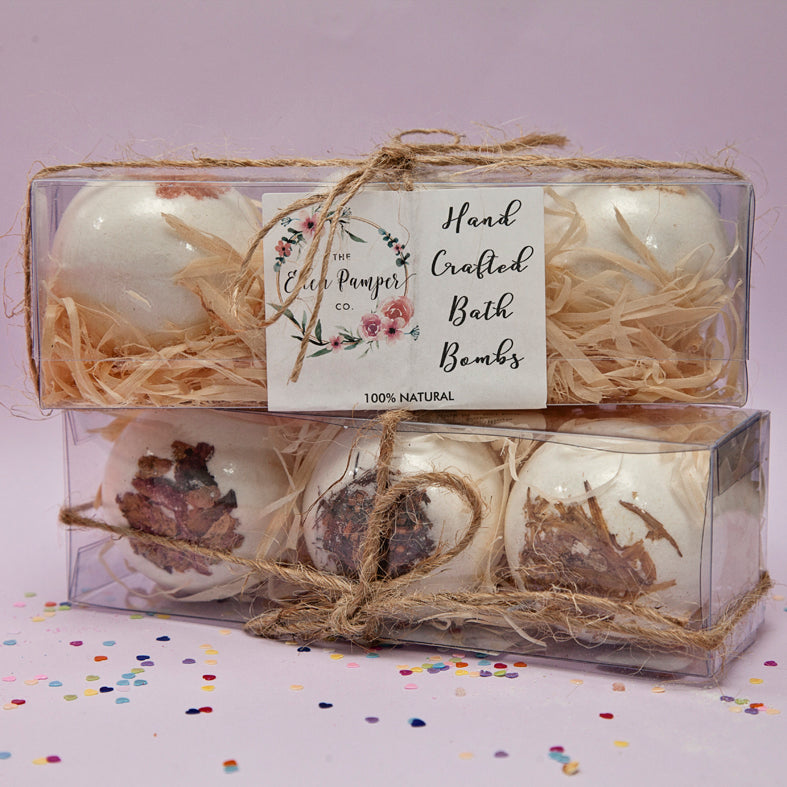 Box Set of 3 Medium Botanical Bath Bombs - Lemongrass