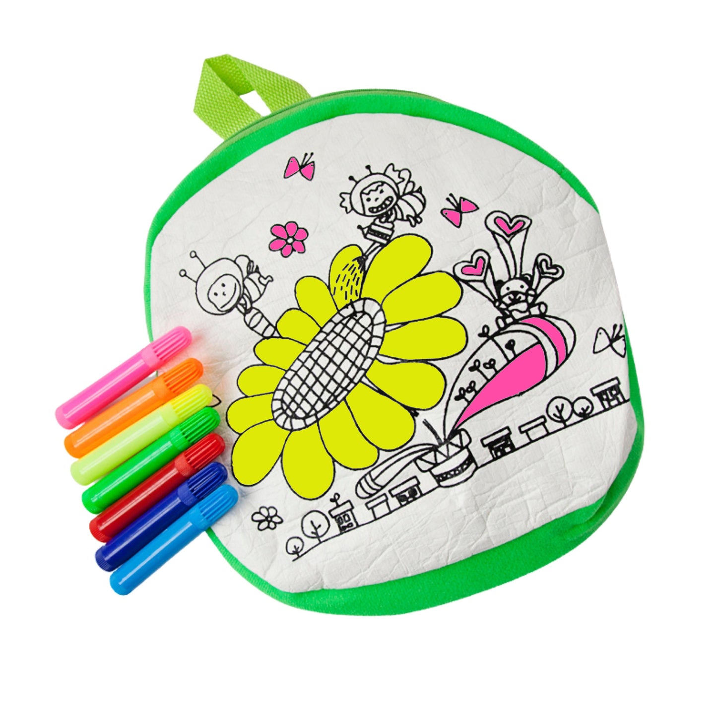 Colour In Your Own Backpack - Flower