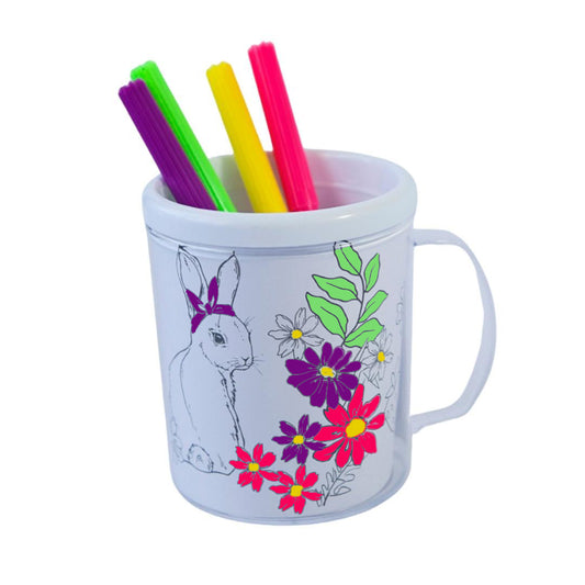 Colour in Your Own Bunny Cup Set