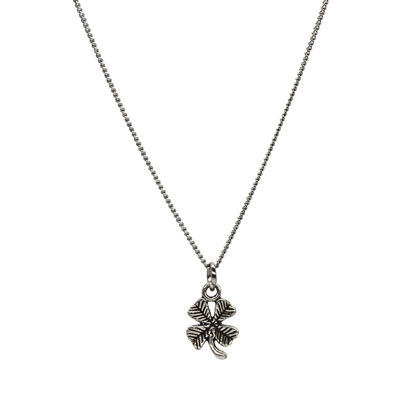 Silver Clover Necklace - Adjustable Length