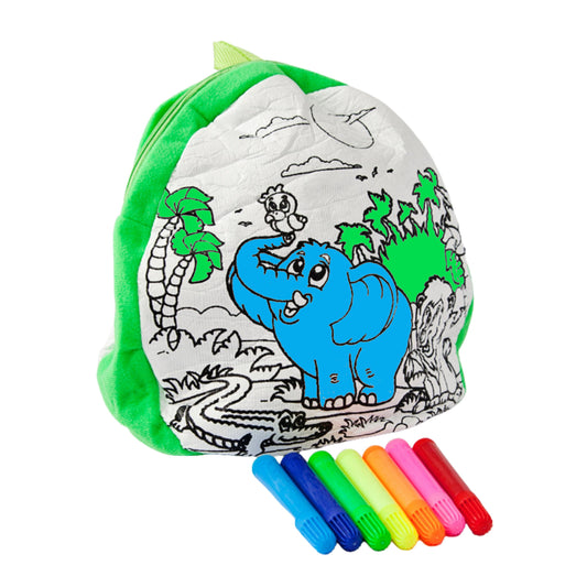 Colour In Your Own Backpack - Elephant