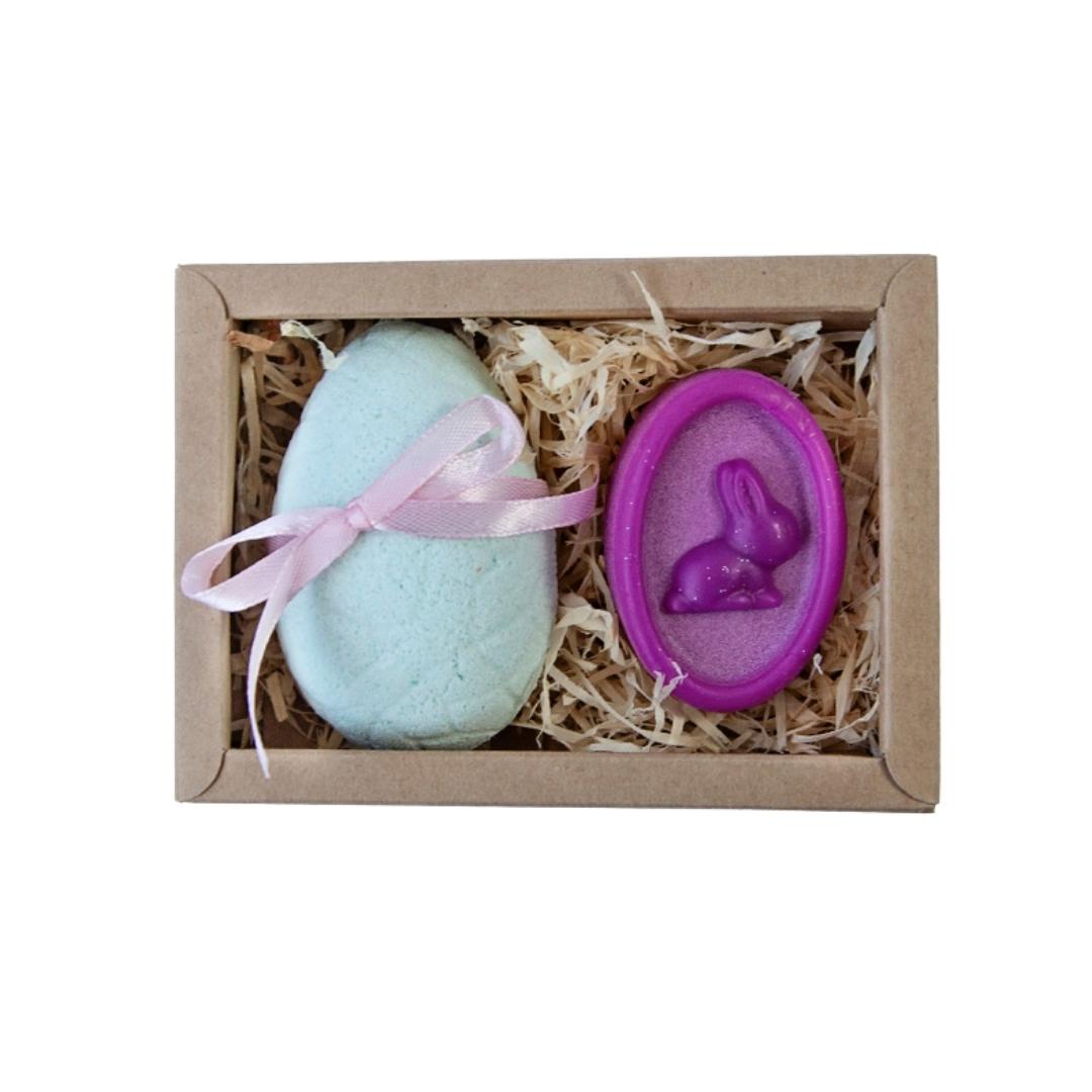 Easter Egg Bath Bomb & Small Bunny Soap Set - Girls
