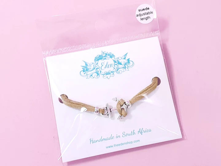 Anchor Suede Bracelet - Variety of Colours