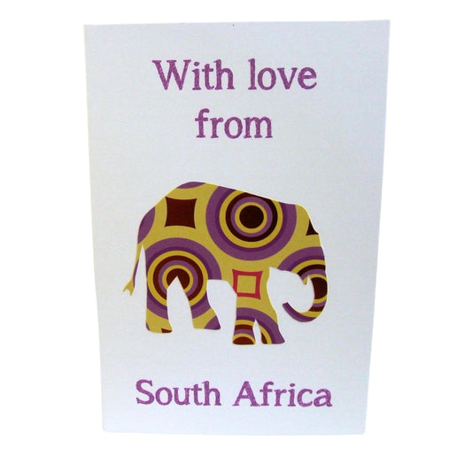'With Love From South Africa' - Elephant - Greeting Card