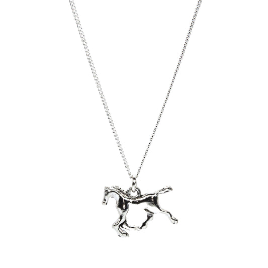 Silver Horse Necklace - Adjustable Length