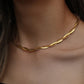 Gold Stainless Steel Plaited Necklace