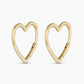 Stainless Steel Gold Heart Earrings