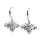 Intricate Bee Sterling Silver Earrings with Cubic Zirconia Detail