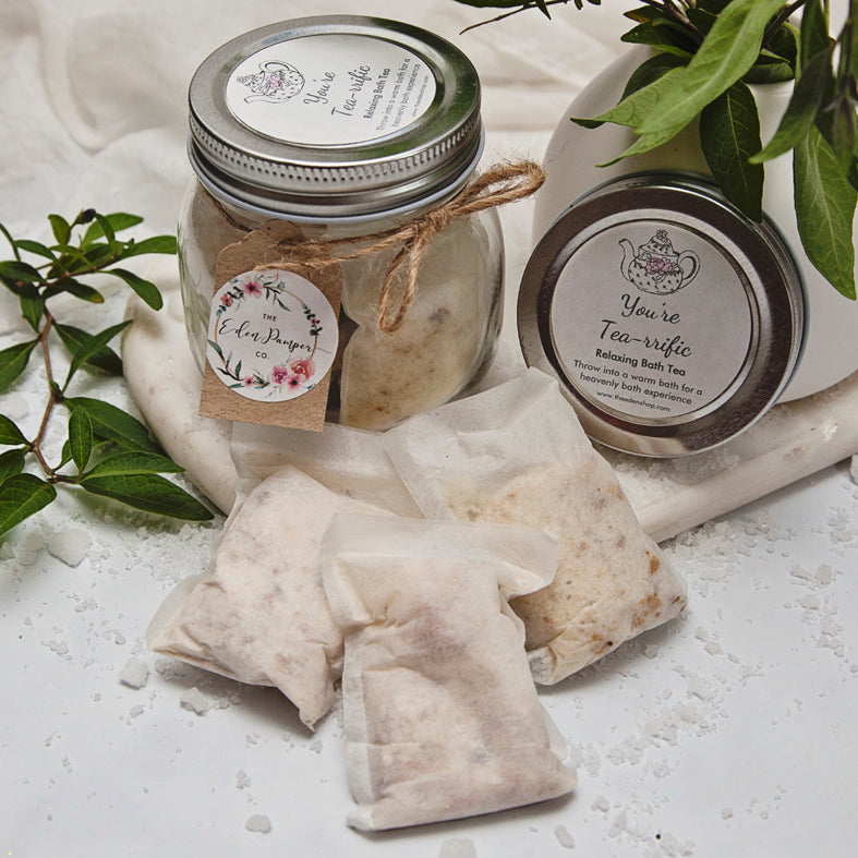 'You're Tea-riffic!' Jar Set of Luxury Bath Tea Bags