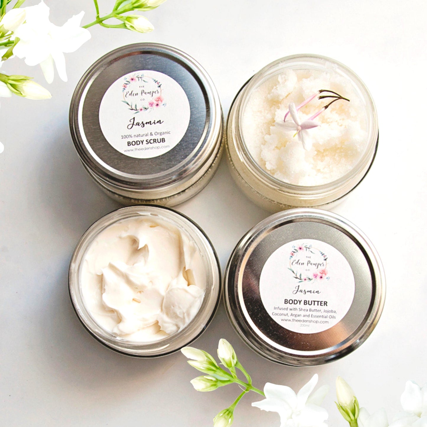 Jasmin Body Butter and Scrub Set