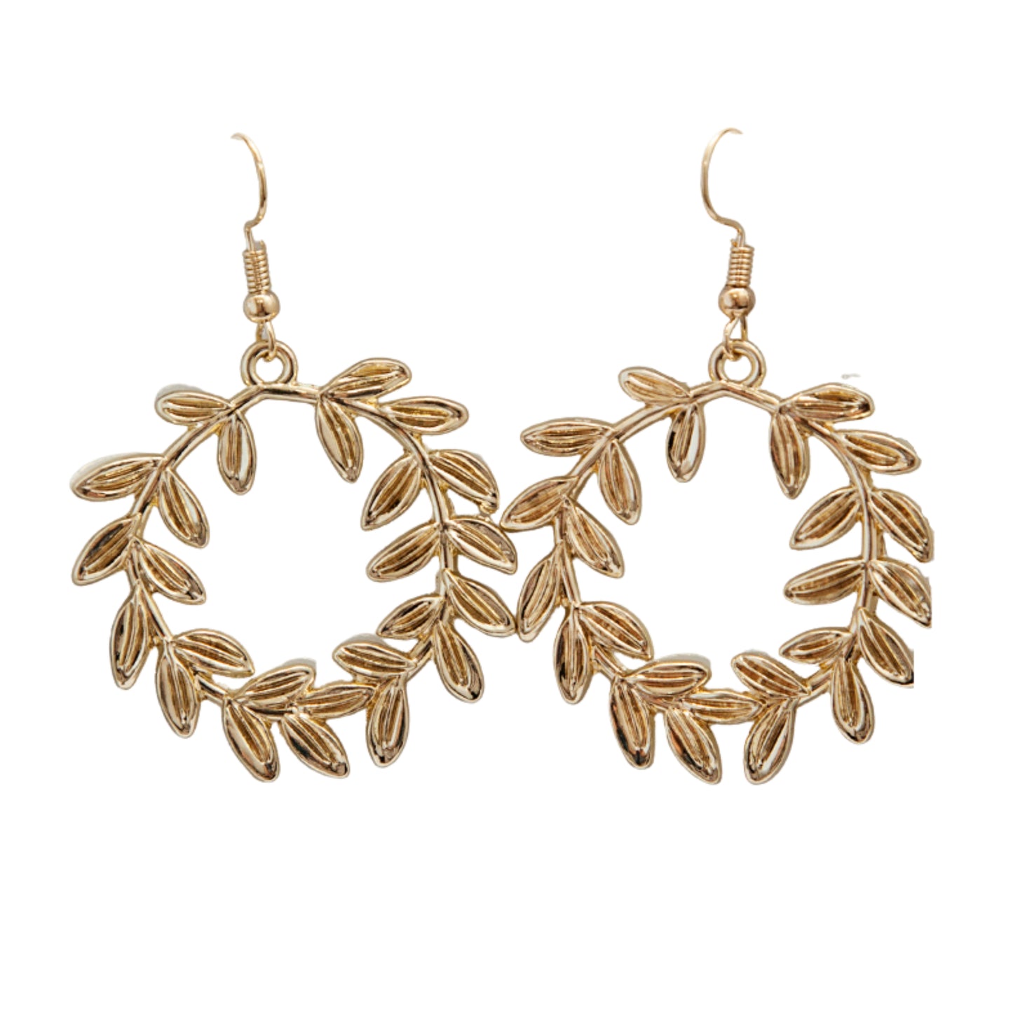 Gold Leaf Wreath Earrings