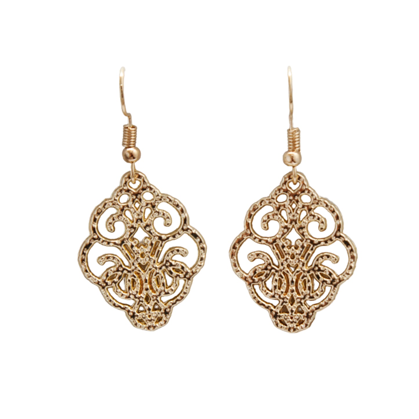 Mediterranean Filigree Gold Earrings