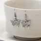 Silver Diamante Butterfly Earrings