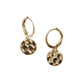 Small Gold Battered Circle Earrings