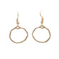 Small Gold Abstract Circle Earrings