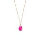 Hot Pink Chalcedony Stone Necklace