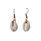 Cowrie Shell Earrings - Gold Hooks