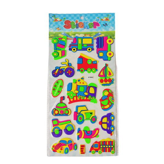 Large Puffy Transport Stickers