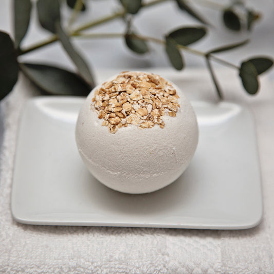 Lavender Bath Bomb Topped With Oats