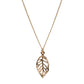 Gold Open Leaf Necklace - Adjustable Length