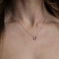 Silver Open heart Shape Necklace - Adjustable Length
