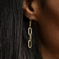 Paperclip Link Earrings - Gold