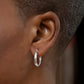 Sterling Silver Tube Hoop Earrings - Medium