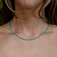 Delicate Crystal Bead Necklace - Turquoise