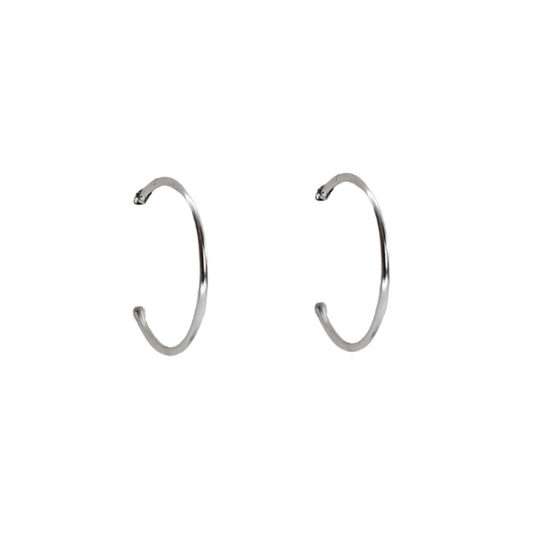 Sterling Silver Hoop Earrings - 20mm Diameter