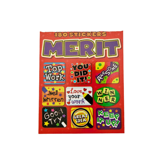 Merit Sticker Pad - 180 Stickers