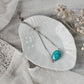 Turquoise Stone Adjustable Bracelet - Silver