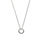 Silver Open circle Necklace - Adjustable Length