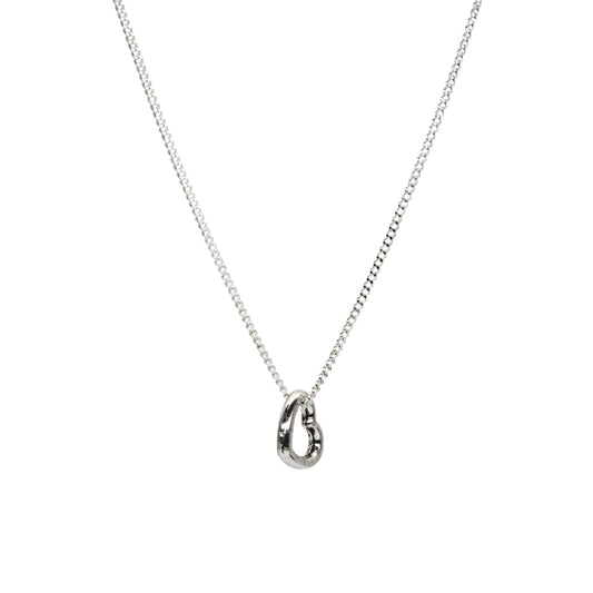 Silver Open heart Shape Necklace - Adjustable Length