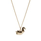 Gold Origami Swan Necklace - Adjustable Length