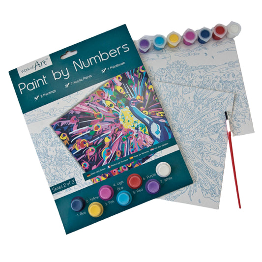 Paint by Numbers Set - Peacocks