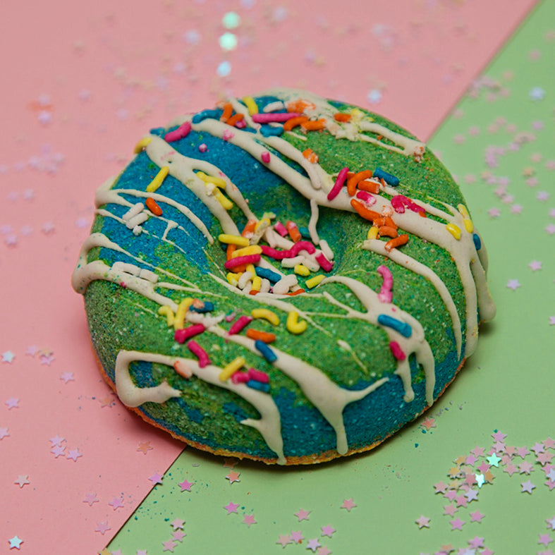 Lemongrass Doughnut Bath Bomb - Green