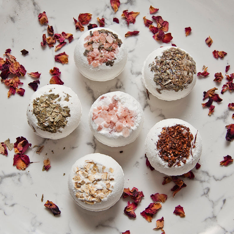 Lemongrass Bath Bomb Topped With Rooibos