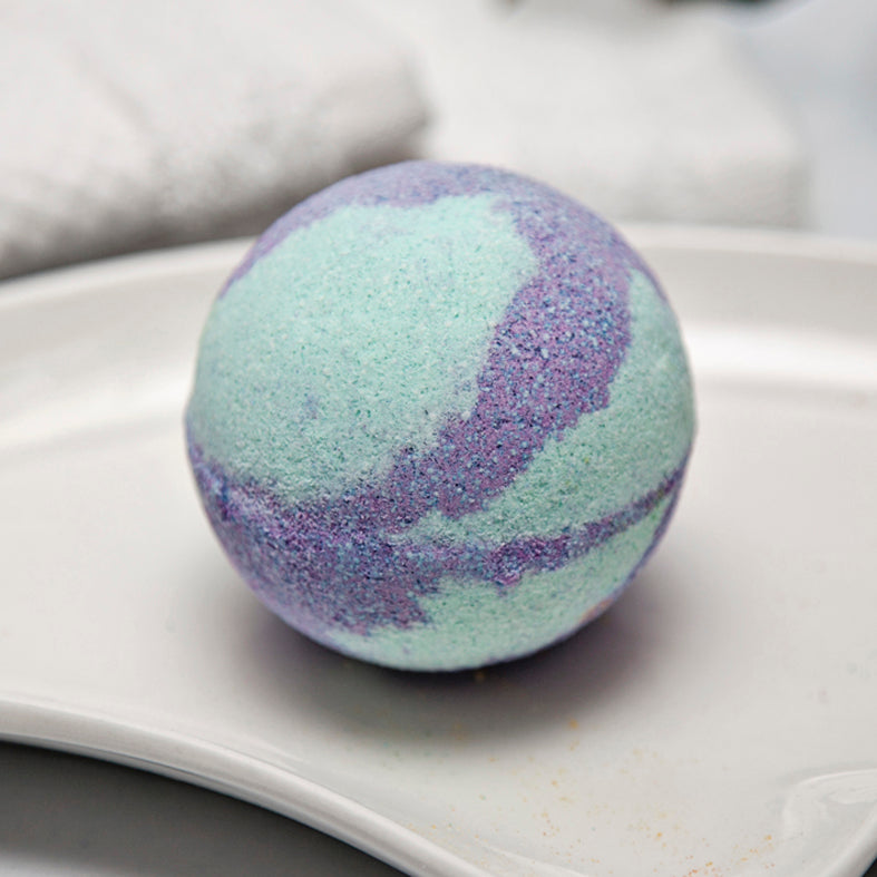 Large Purple Aqua Bath Bomb - Lemongrass