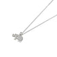 Sterling Silver Rhino with Heart Necklace