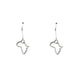 Small Africa Outline Sterling Silver Earrings
