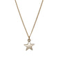 Gold Solid Star Necklace - Adjustable Length