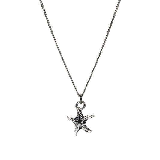Silver Starfish Necklace - Adjustable Length