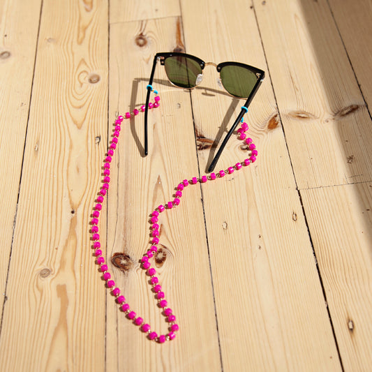 Sunglasses Beaded Chain - Pink